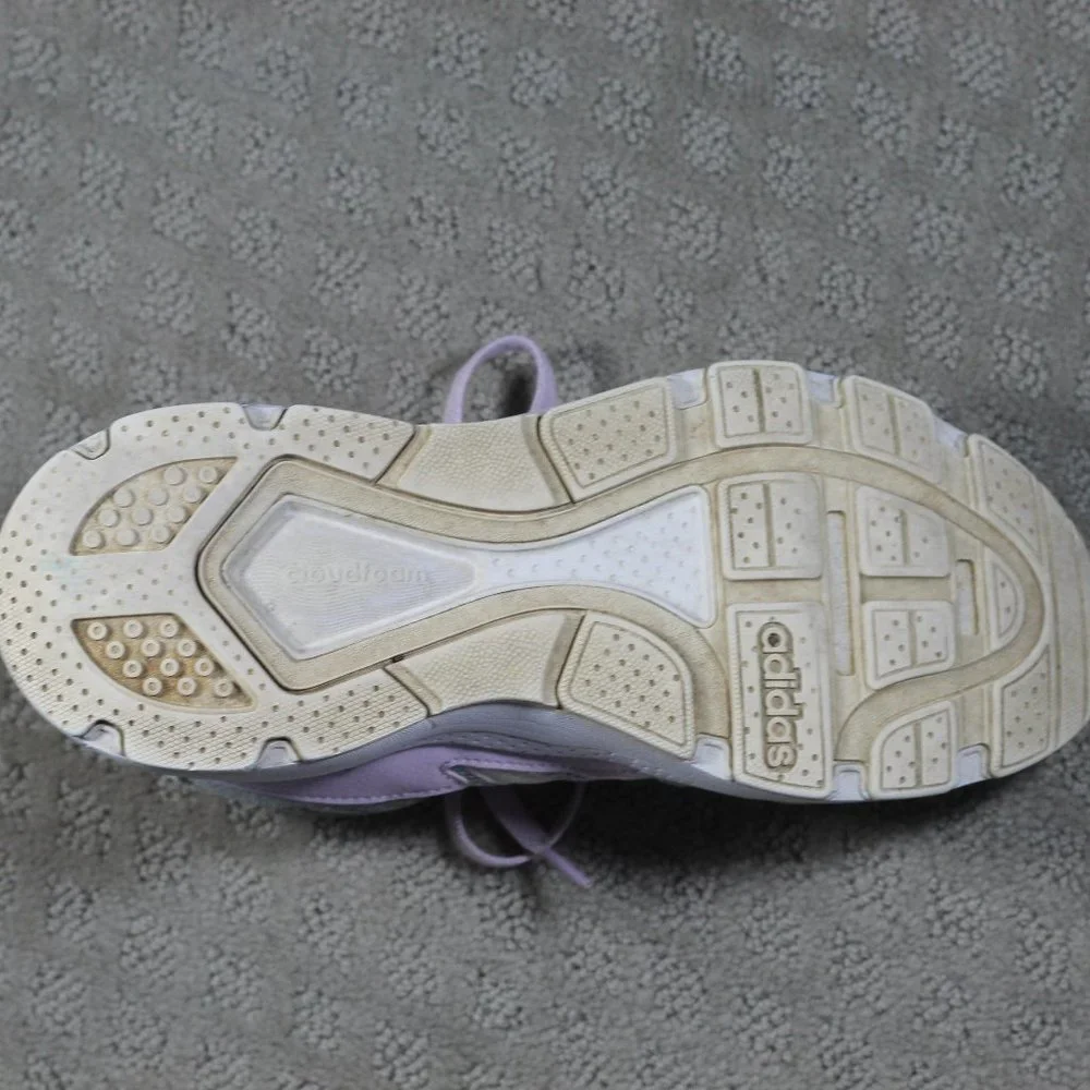 Adidas Cloudfoam  Size 8.5 Light Pink and Grey Athletic Sneakers